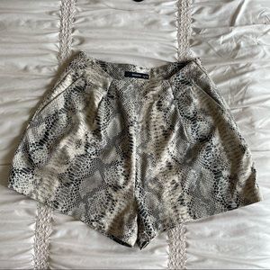 Snake print shorts from European brand Reserved